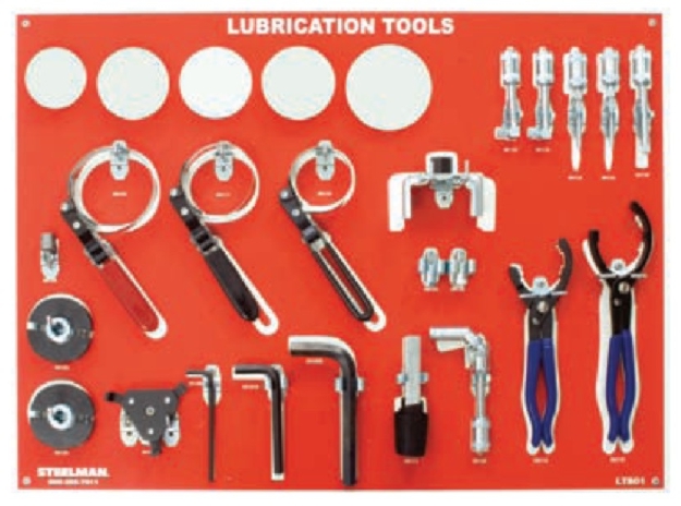 Steelman 22-Piece Lubrication Tool Board Kit - STL-LTB01-WM-WT