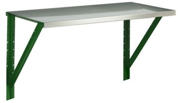 Shure 5' ShureShop Wall-Mounted Workbench with stainless steel top - SH-811129